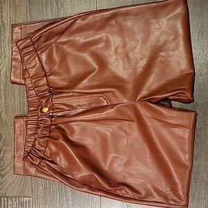 ❤️ NWOT! INC INTERNATIONAL CONCEPTS VEGAN LEATHER HIGH RISE MOM PANTS, MEDIUM